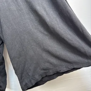 Natural Life Avery Wide Leg Jumpsuit Size‎ L/XL Black Linen Rayon Short Sleeve thumbnail 4