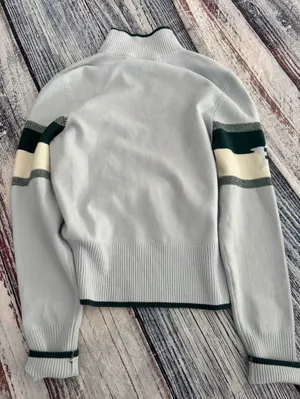 VS PINK Après Ski Light Blue Zip-Neck Sweater thumbnail 3