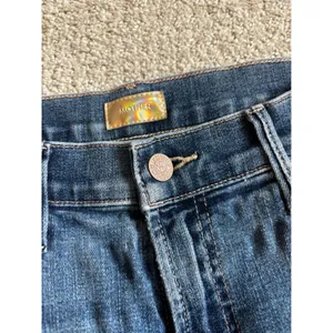 Mother Flare Jeans 31 Blue Frayed Raw Hem High Rise Boho Casual thumbnail 2