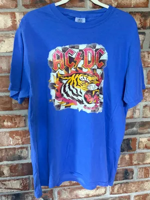Comfort Colors Blue AC/DC Tiger Graphic Tee thumbnail 1