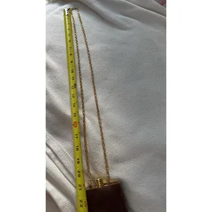 Inge Christopher Purse Clutch Crossbody Bag Small Faux Suede Gold Chain thumbnail 7