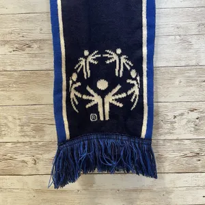 Tennessee Special Olympics Scarf Freeze For A Reason Blue White Knit Polar Bear‎ thumbnail 10