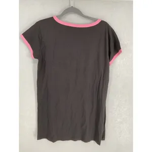 Pink Panther Womens Ringer T-Shirt Black Pink Prowler Graphic OSFM thumbnail 3