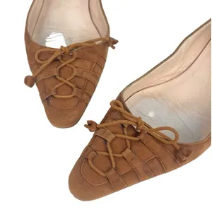 CHRISTIAN LOUBOUTIN Brown Suede Leather Flats - Size 36/6 thumbnail 3