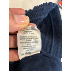 J. Crew Embroidered Shorts Cotton Blend‎ Drawstring Waist Boho Y2K Blue Size 6 thumbnail 4