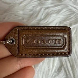 1.5" y2k COACH Vintage Fob Bag Charm Hang tag Hangtag thumbnail 1