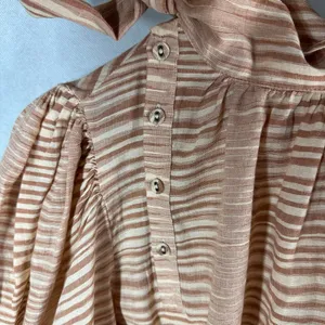 Ulla Johnson Petra Tie Neck Puff Sleeve Blouse Fawn Neutral Top Size 0 thumbnail 10