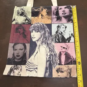 Taylor Swift Canvas Tote Bag Unisex Med Eras Tour Concert Merch Music Shopping thumbnail 5