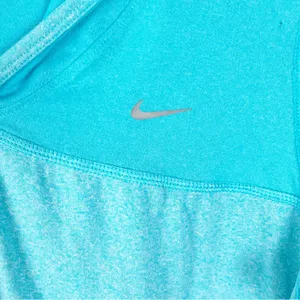 NIKE Teal Dri Fit Long Sleeves Hoodie Top Large Running Hiking Workout Casual thumbnail 6