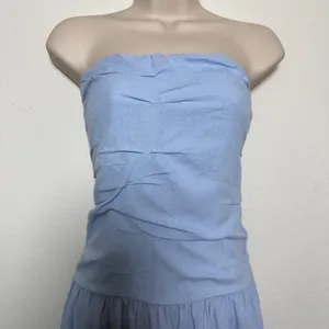 Universal‎ Thread Women Linen Corset Dress Large Blue Cottage Prairie Strapless thumbnail 8