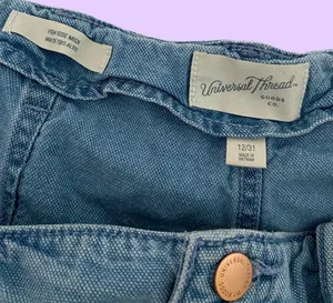 Universal Thread Two Button High Rise Denim Midi Shorts 🔥 thumbnail 3