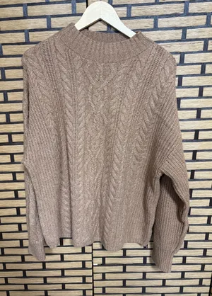 Old Navy Brown Mock Neck Tunic Length Sweater‎ Size XL thumbnail 1