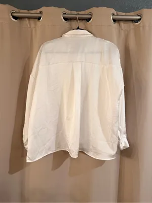 White Zara Button Up Shirt thumbnail 2