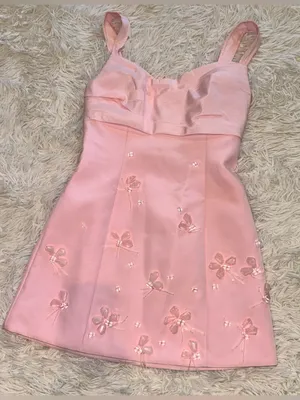 NEW ACLER Kendi Bead Embellished fairy floss pink Minidress Sz 4 thumbnail 6