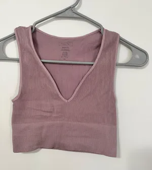 Tilly's Muave V Neck Tank thumbnail 1