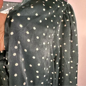 Elodie‎ Dark Green Polka Dot Blouse thumbnail 4