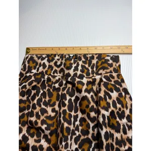 J. Crew Leopard Print Midi‎ Skirt Women Size 2 Linen Blend Lined thumbnail 3