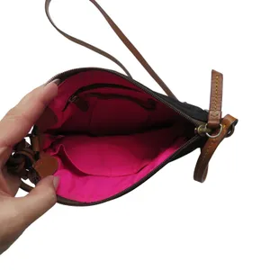 Vintage Dooney & Bourke Black and Brown Nylon Crossbody Bag Shoulder Bag thumbnail 5