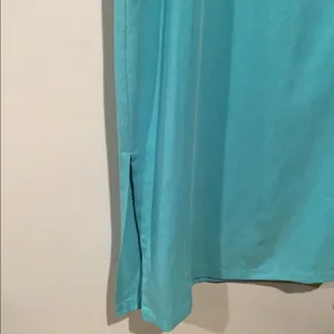 Victoria Holley Vintage 80s Sky Blue Silk Square Neckline Shift Dress thumbnail 4