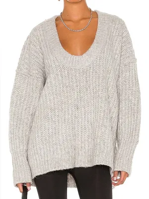 Free People Blue Bell V-neck sweater thumbnail 1