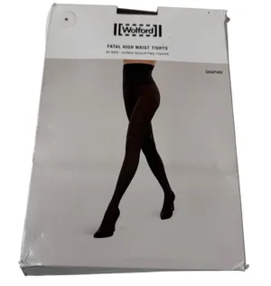 Wolford Fatal High Waist Tights Womens Medium Umber Brown‎ 50 Den Sculpting New thumbnail 1