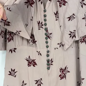 Free People‎ Womens Floral Capelet Romper Mauve Burgundy Size M Boho Romantic thumbnail 5