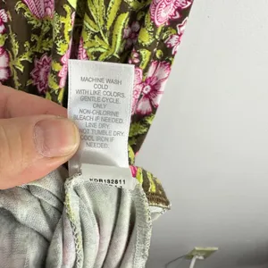 J Jill Maxi Dress XS Floral Brown Pink Boho Forest Fairy Cottagecore Earthy‎ thumbnail 5