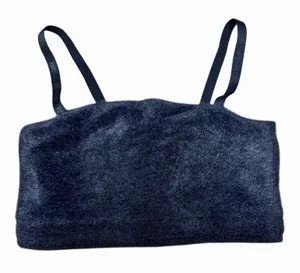 Gymshark x‎ Whitney Simmons Eyelash Knit Bandeau Top Black Women's Size Medium thumbnail 1