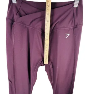 Gymshark Crossover Leggings High Waisted Athletic Purple Plum‎ Small 25" thumbnail 5