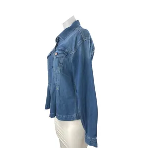 GAP Womens Blue Collared Long Sleeve Button Down Shirt Trucker Coat Jacket Top M thumbnail 2