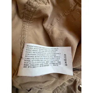 Theory Pants Womens Size 4 Tan Barrel Leg Cotton Twill Pockets High Rise Casual thumbnail 9