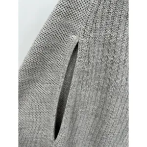 Banana Republic Womens Gray Oversized Sleeveless Zip Front‎ Sweater Vest M/L thumbnail 4