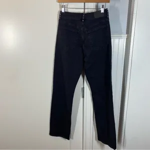 NWT Madewell Limited-Edition‎ Drop: The Studded '90s Straight Jean size 26 black thumbnail 7