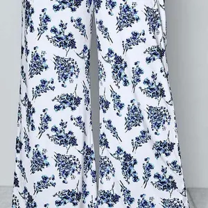 VENUS Blue Floral Off-Shoulder Jumpsuit thumbnail 4