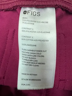 Figs Magenta Colored Zamora Jogger Scrub Pants Size X-Small thumbnail 3