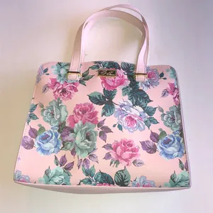 Luv Betsy by Betsy Johnson Pink Floral Purse with Pastel Rose Print thumbnail 1