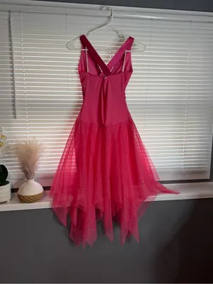 Hot Pink Tulle Coquette Dress | Fairycore Princess Prom Dress XS/S Petite thumbnail 5
