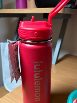 Lululemon Back to Life Sport Bottle 18 fl oz Straw Lid SOLD OUT color RDGL thumbnail 1