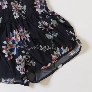 FREE PEOPLE Movement The Way Home‎ Floral Shorts Black Athletic Print X-Small thumbnail 5