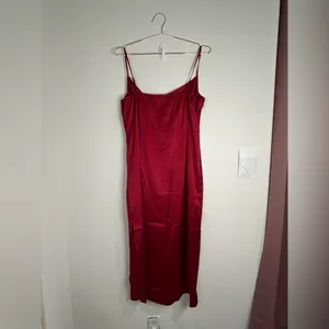 Unbranded Red Satin Cowl Neck Slip Dress - Size 2X thumbnail 7