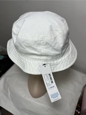 Adidas NWT White Bucket Hat Y2K Sporty Sun Protection Coaching Summer thumbnail 7