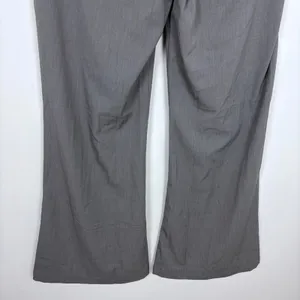 American Eagle Baggy Flare Trouser Grey Flat Front Office Business Casual 10 thumbnail 8