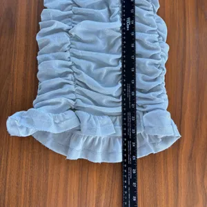 Vintage IN San Francisco Dress S Silver Shimmer Ruched Mini Y2K Clubwear Party thumbnail 9