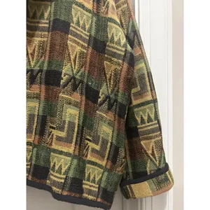 Carolina Colours Womens Blazer Jacket Multicolor Aztec Buttons Pockets Plus 2X thumbnail 2