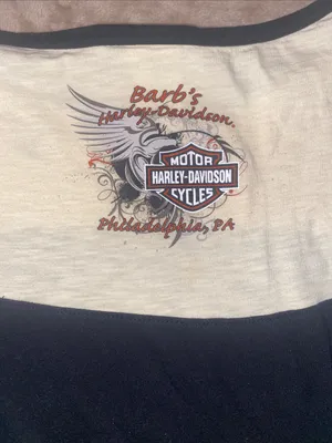 Harley-Davidson black and Cream Raglan Graphic Tee thumbnail 4