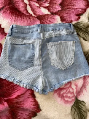 Two-Tone Denim Shorts thumbnail 4