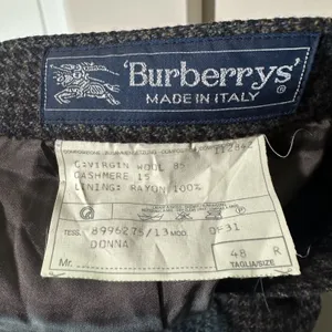 Burberrys Wool‎ Cashmere Donna Pencil Skirt Business Career Herringbone Large 48 thumbnail 5