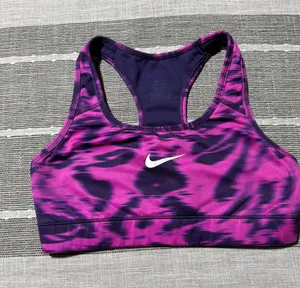 Nike Dri Fit Sports Bra Pink Purple Tie Dye Racerback Athletic Workout Women‎ S thumbnail 1