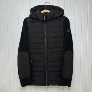 MICHAEL Michael Kors Ultra‎ light weight Black Puffer Jacket with Knit Sleeves M thumbnail 3