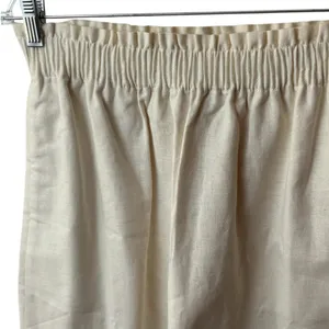 NEW J.‎ Crew Linen Blend Ivory Lined Scallop Hem Skirt Coastal Minimalist 4 thumbnail 3